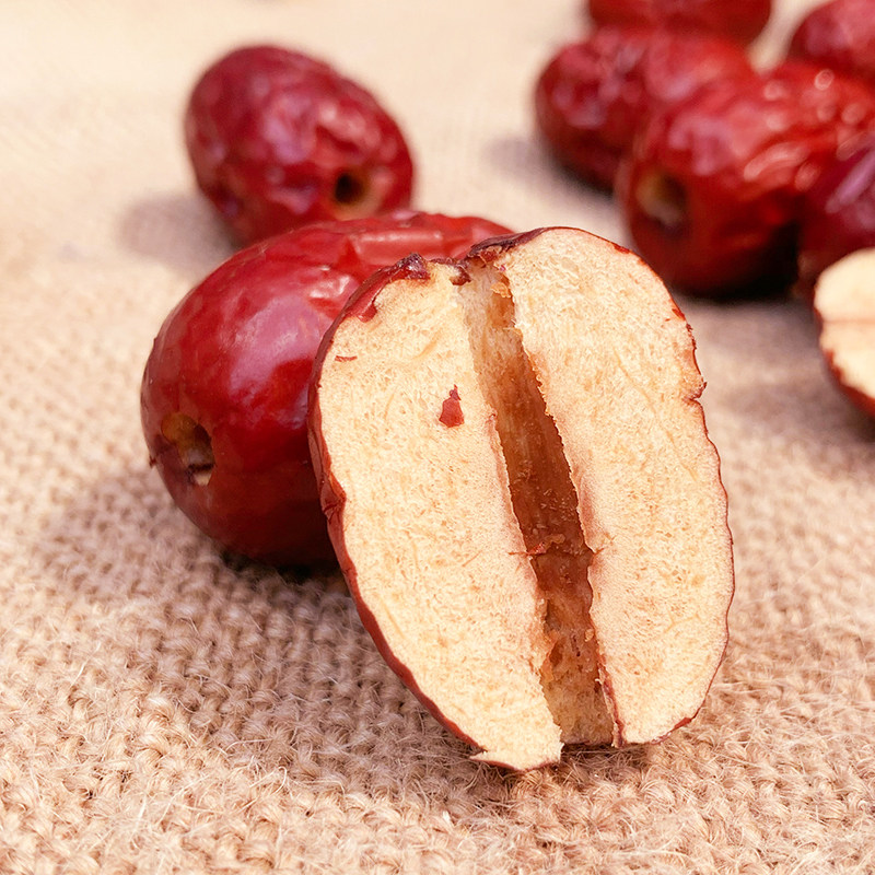 无核红枣软枣新疆若羌去核无籽空心枣打豆浆枣类制品