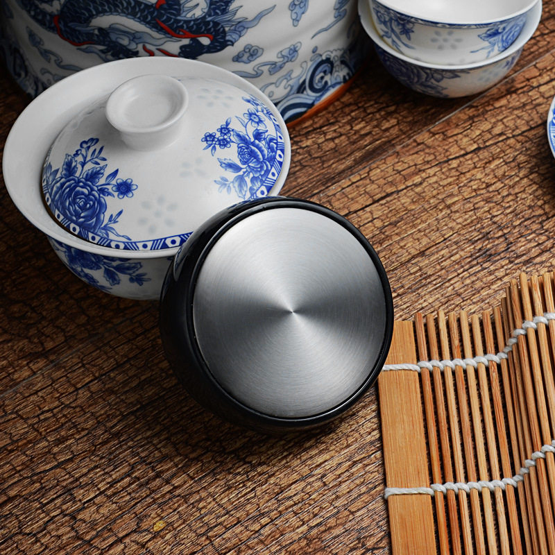 明霞水晶玻璃杯双层便携过滤水杯男女士茶杯办公杯家用杯子300ml