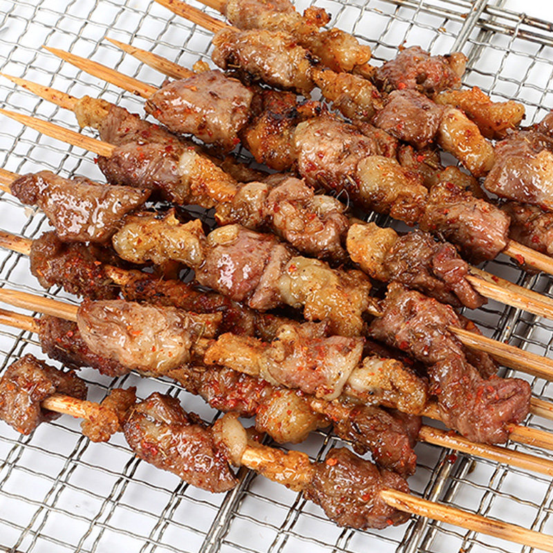 西娜羊肉串冷冻半成品新鲜羊肉五花串带竹签烧烤羊肉串