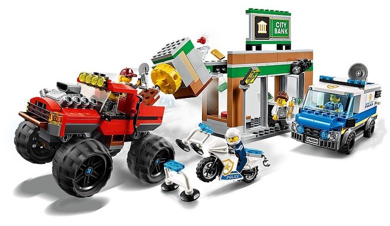 正品现货lego乐高城市系列60245巨轮越野车大劫案建构