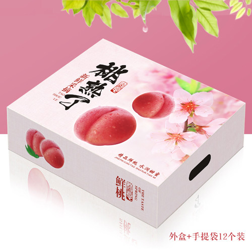 水蜜桃新款桃子礼品礼品包装包装盒油桃56斤手提现货礼品盒