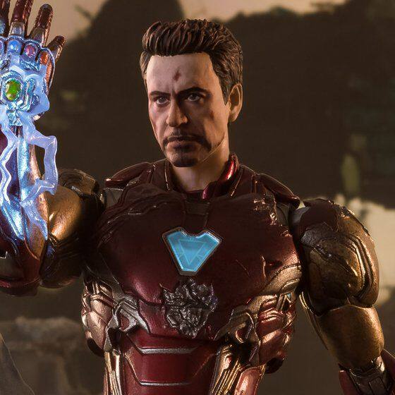 现货万代限定shf钢铁侠mk85响指复联ironman战损手办