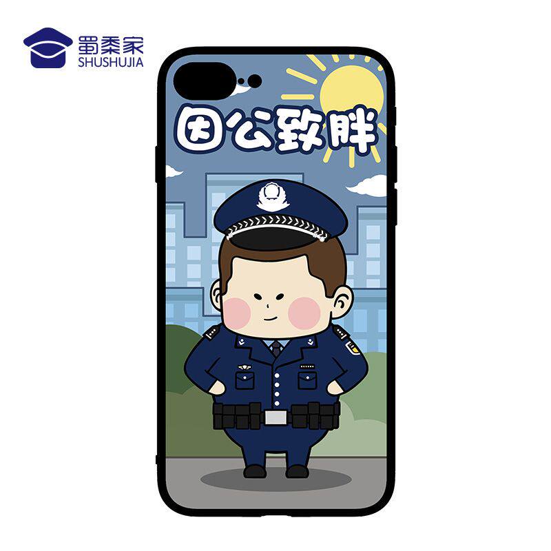 机壳警察款手华为小米opoo苹果vivo可爱版手动漫3c周边