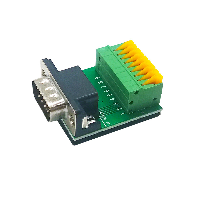 z-tek力特rs485接线端子免焊9针接线9孔通用螺丝连接器