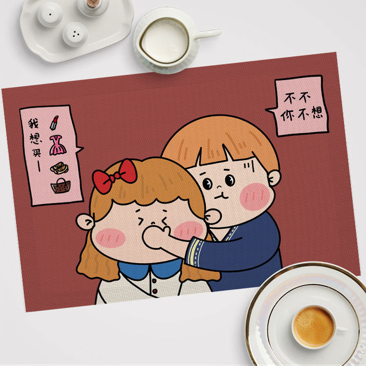 网红卡通隔热pvc餐桌防烫欧式防水餐盘餐垫餐垫