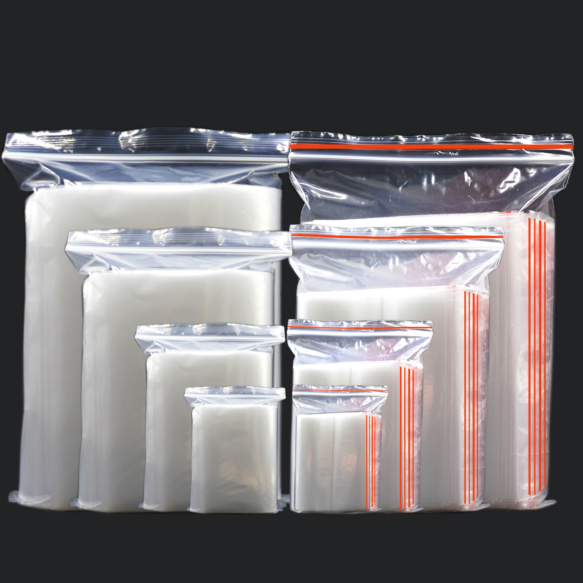 自封袋5号10*15*8丝透明食品塑料袋夹链袋密封袋小号包装袋100只