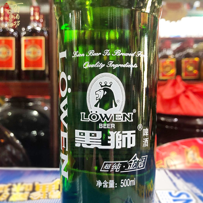 啤酒雪花黑狮金冠500ml12瓶纯酿精品整箱促销啤酒