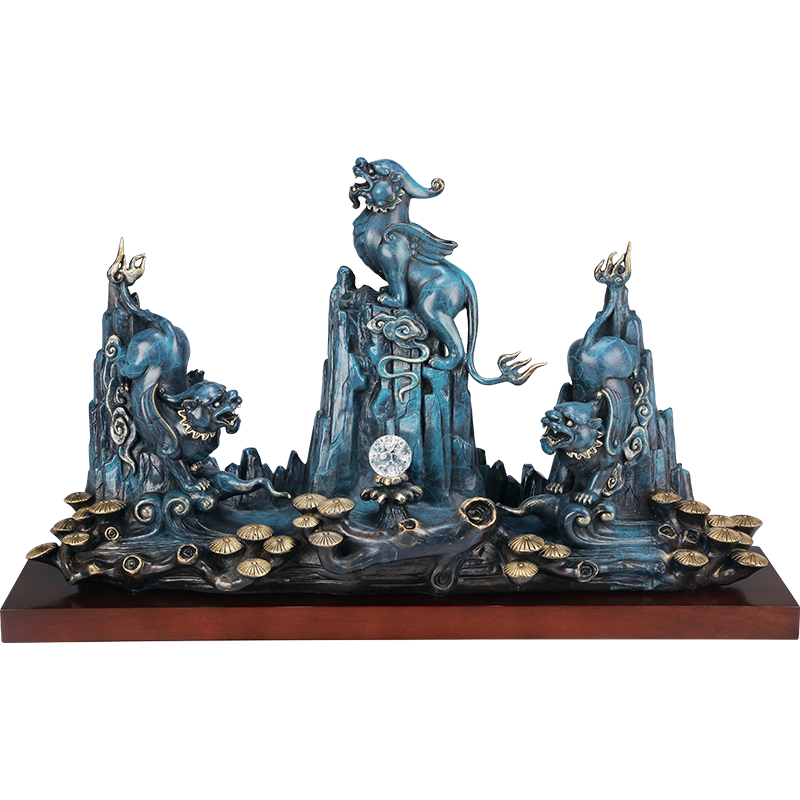 聚宝阵上善若水全铜貔貅摆件家居装饰工艺品开业礼品2657摆件