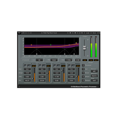 waves 12 c4 multiband compresso多段压缩器插件混音效果器