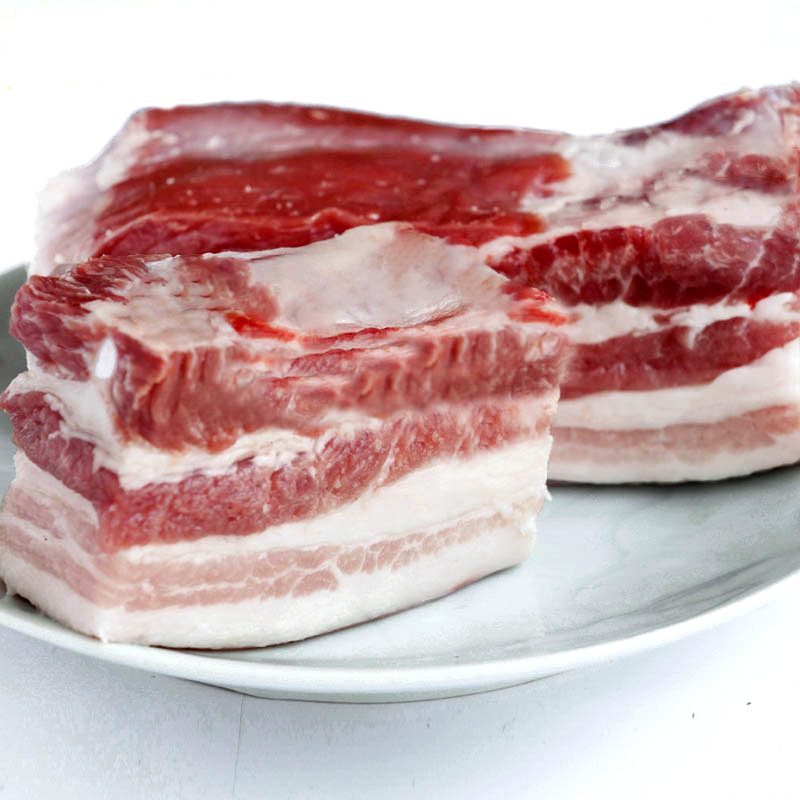 五花肉韩式烤肉食材生鲜土猪肉农家非藏香猪农家散养黑猪肉500克