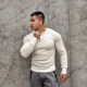 LIANG PIN Jacky Liang Pintritium Men's Two-tone Waffle Groove Henley Collar Long Sleeve Top 01923 LIANG PIN Jacky Liang Pintritium Men's Two-tone Waffle Groove Henley Collar Long Sleeve Top 01923