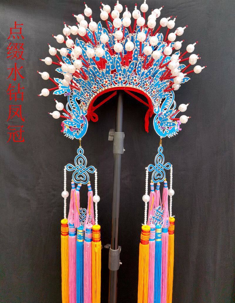 新娘凤冠头饰影楼摄影古装主题凤冠霞帔点缀水钻新娘头饰