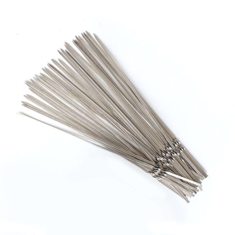 签子33cm烧烤不锈钢烤肉签字扁签羊肉串钢签工具烧烤针