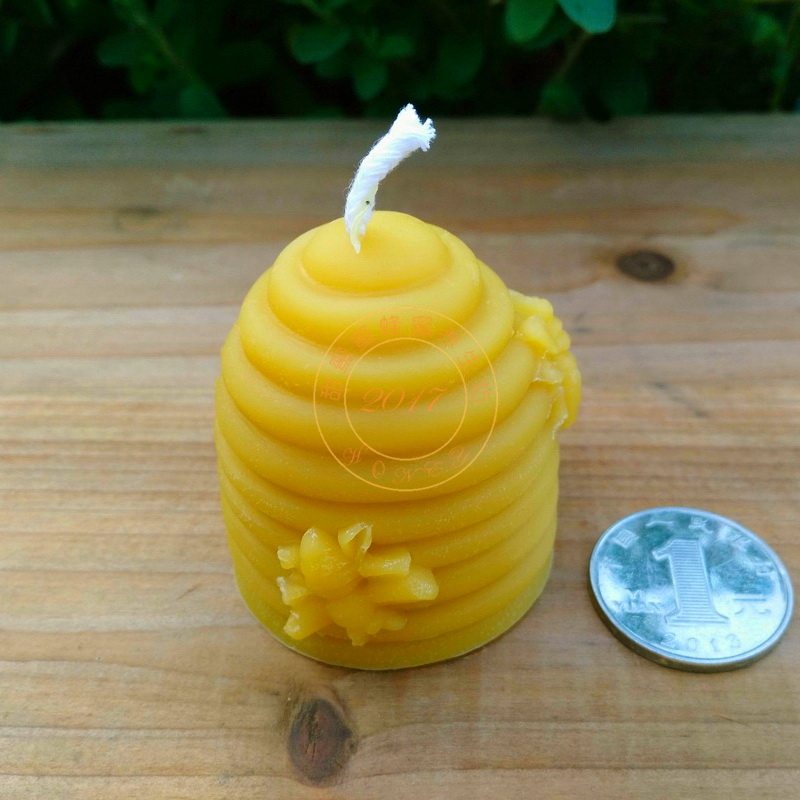 蜂巢形状蜂蜡蜡烛天然蜜蜡冬至华德福儿童趣味环保瑜伽酒店