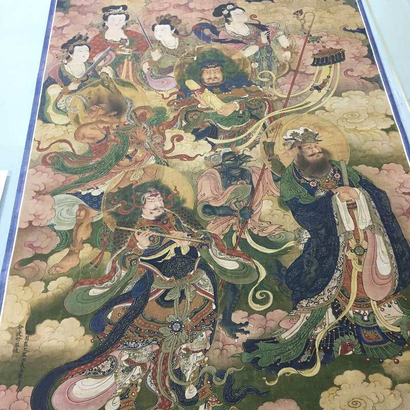 王勤复古仿古微喷真迹神像佛教字画天龙八部众仙国画