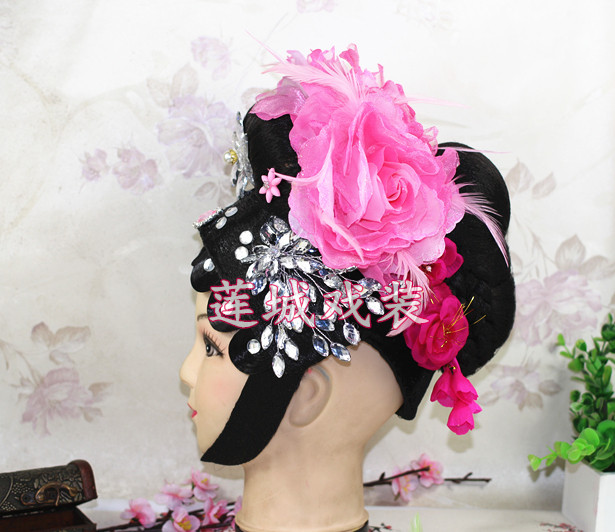 头饰戏曲李玉古装装小花旦头套越剧一体头面民族服装