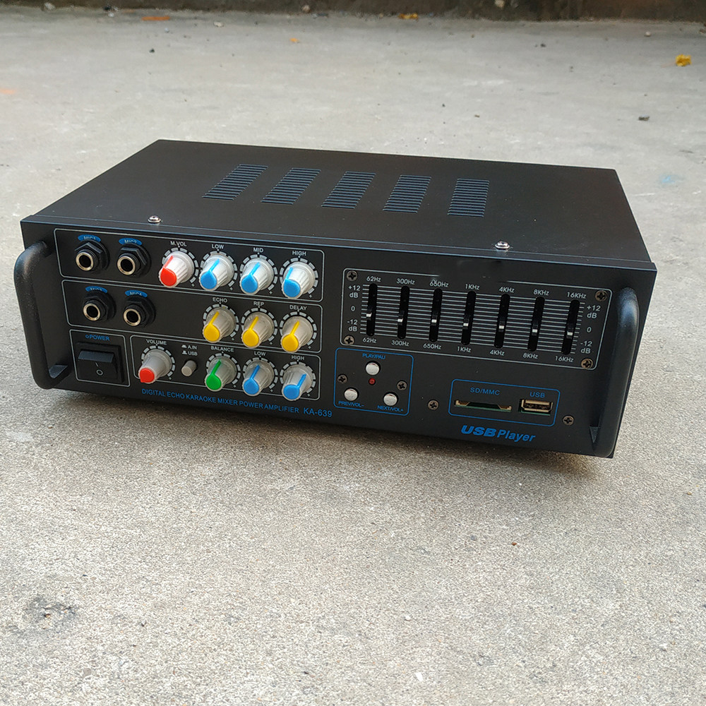 功放瓦蓝蓝牙bt12v220v家用小型功放机hifi音响电脑功放