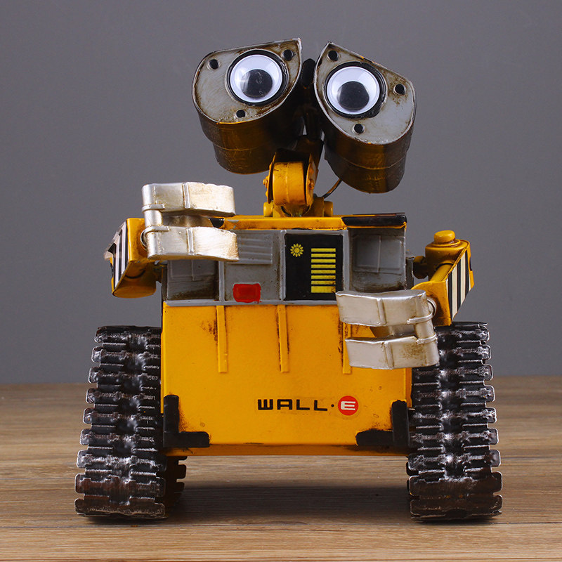 wall-e机器人瓦力复古铁艺模型装饰摆设铁皮创意摆件