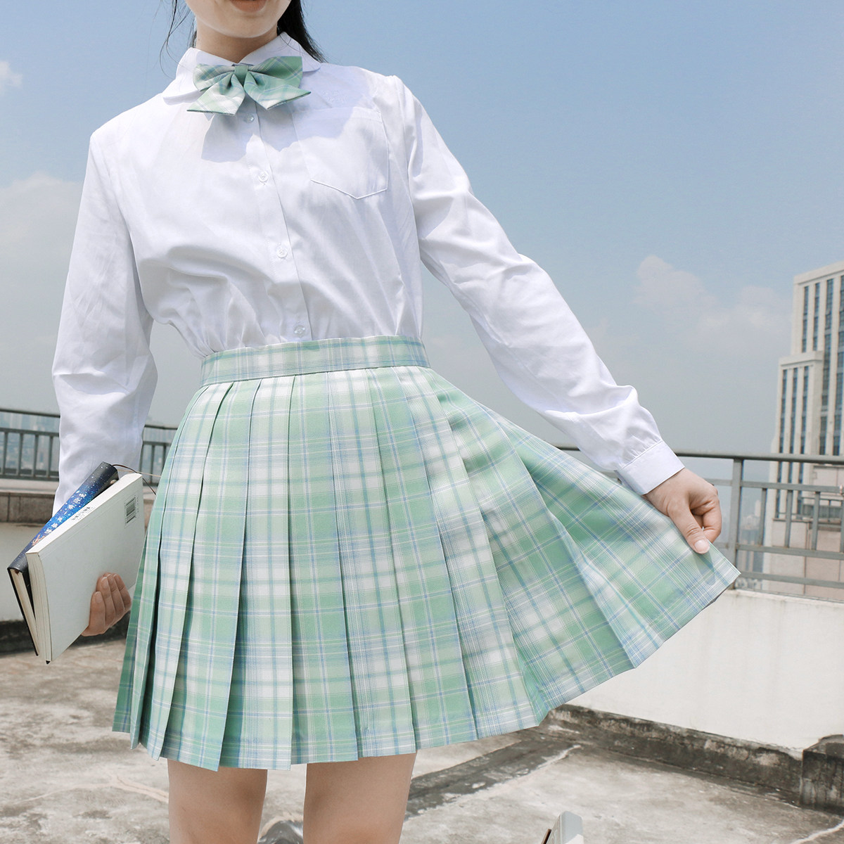 独角兽jk制服幼稚园少女长袖短袖衬衫日系角襟丸衬衫