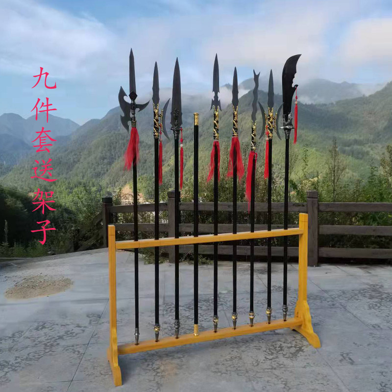 实木刀架红缨枪家庭兵器架大长枪十八般兵器多孔单多孔剑架