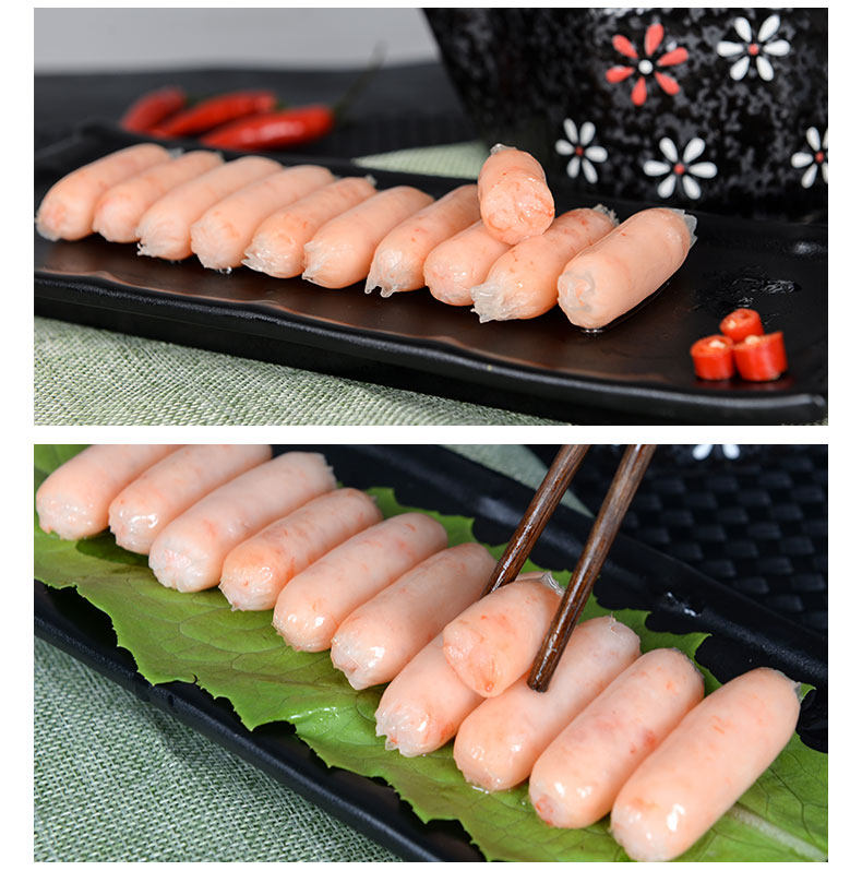 虾滑豆捞火锅食材唐人脆皮250g肠虾小肠一口虾类制品