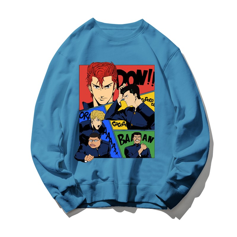 青少年学生篮球灌篮高手联名樱木军团潮牌春秋冬圆领卫衣无帽衫男