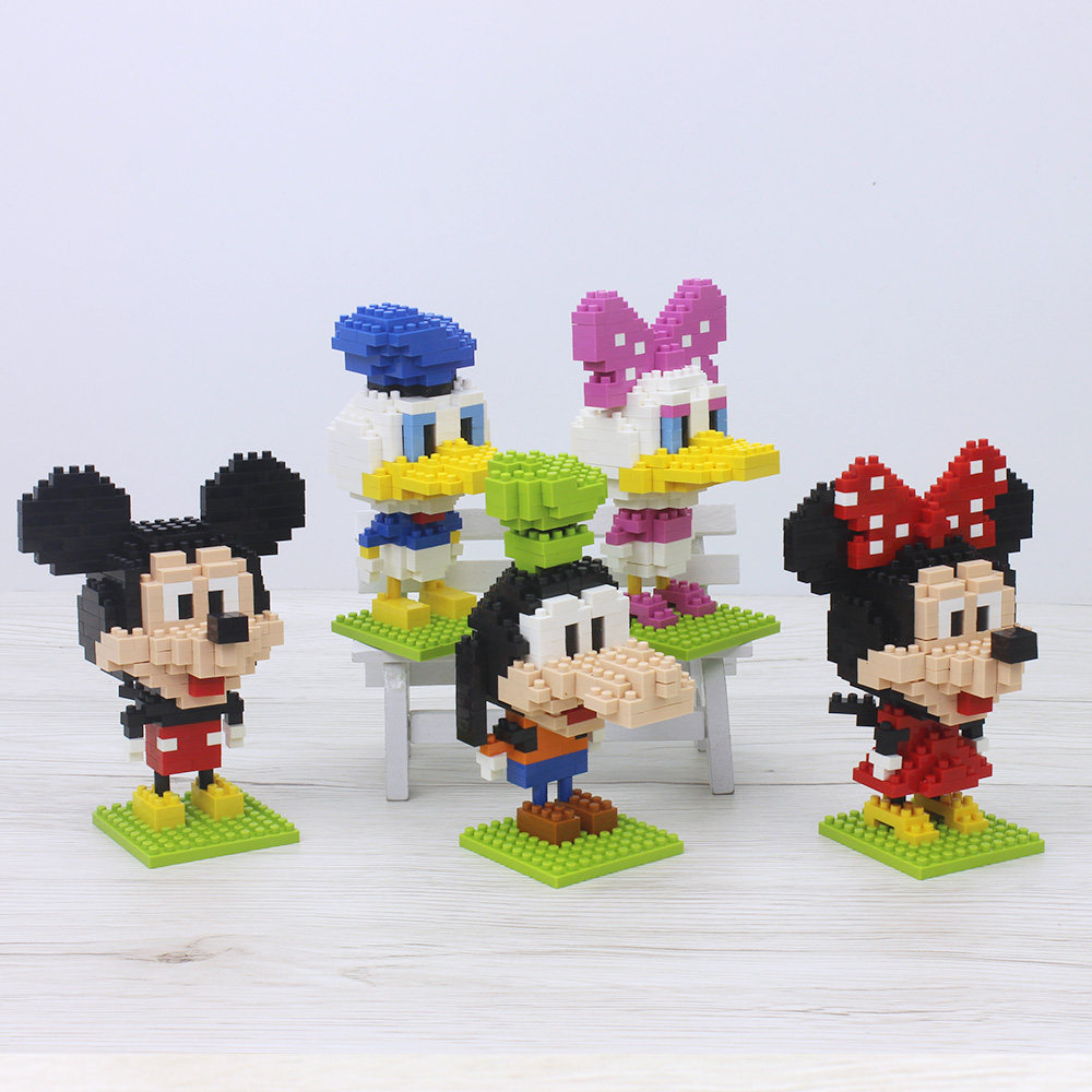 小号迪士尼米老鼠唐老鸭钻石微小颗粒diy拼装积木益智