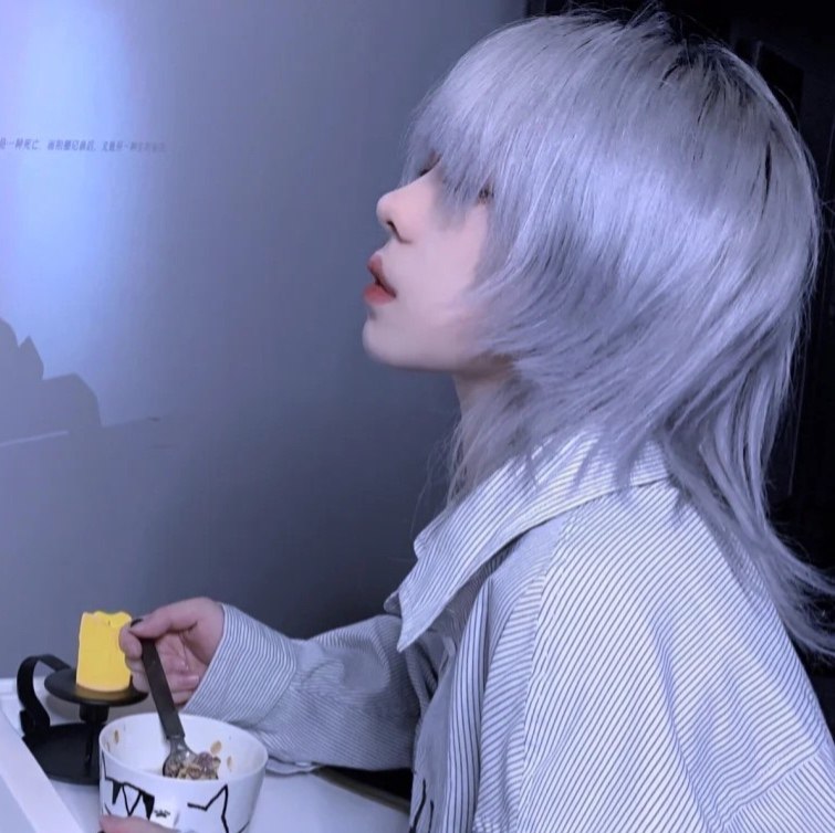 狼尾表演头套鲻鱼造型年会节目道具自然假发日常整顶假发