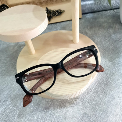 佐川藤井时尚复古近视木质镜腿7187d远光眼镜架