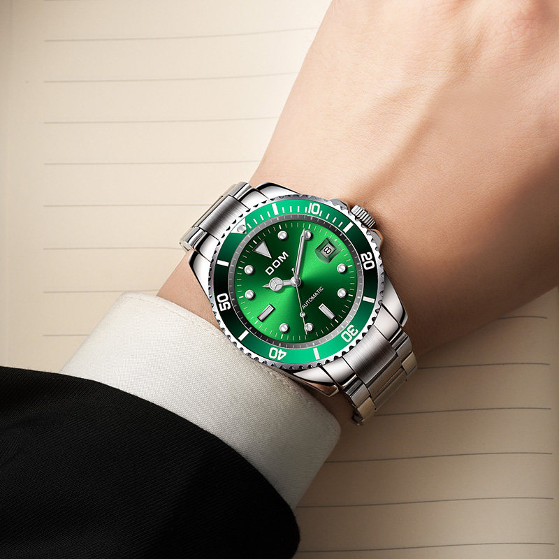美国dom多姆手表绿水鬼全自动机械表腕表时尚运动m-1310d-3m国产腕表