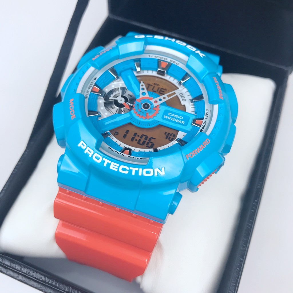 casio卡西欧g-shock系列ga-110nc-2a亮蓝配色稀缺日韩腕表