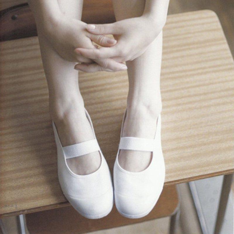 布鞋温州小白鞋一带白色跳舞鞋护士舞蹈鞋工作鞋平跟帆布鞋
