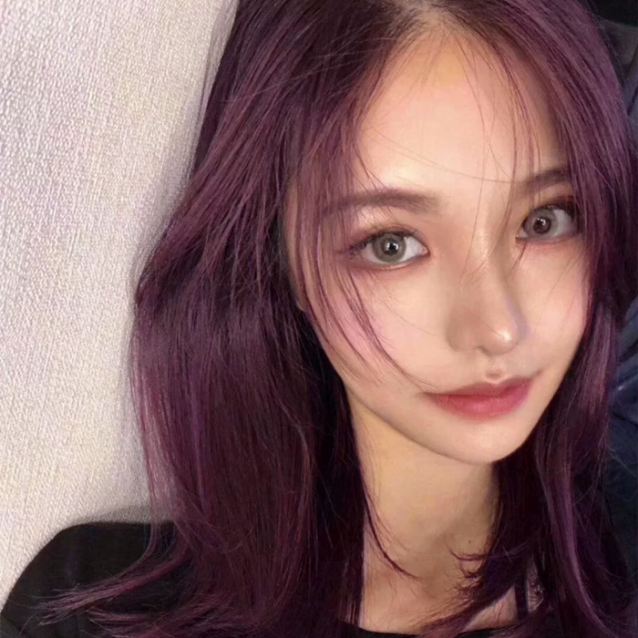 无需漂发染发剂直接上色不伤发紫色暗紫紫红色染发染发膏