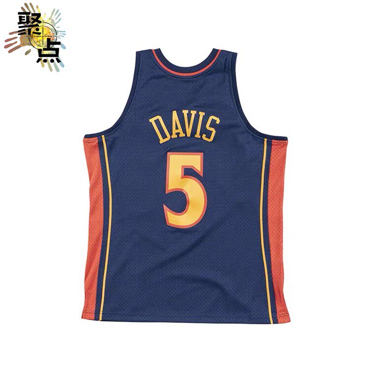 聚点mn巴郎戴维斯勇士5号客场蓝色新版热印篮球服