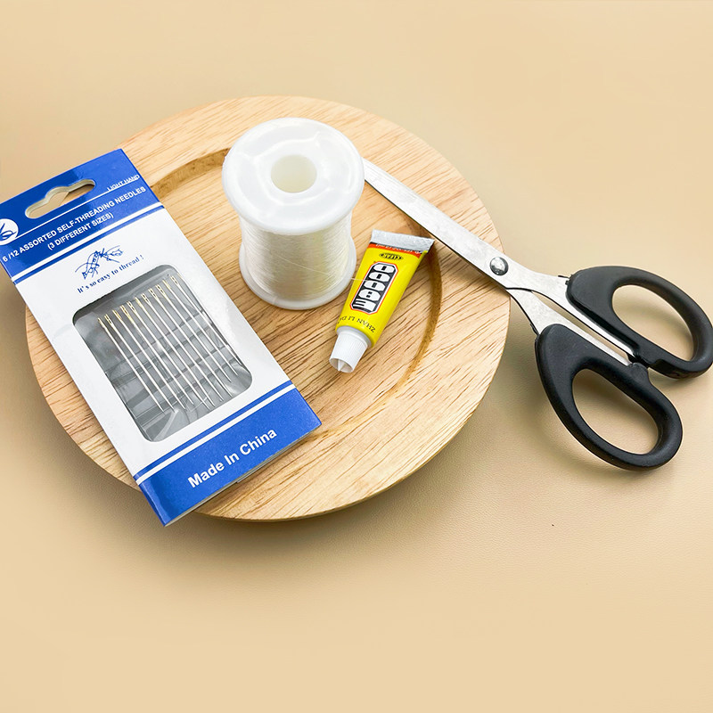 居家布胶水盲人免穿剪刀胶水线贴日用透明专用缝纫diy工具套装