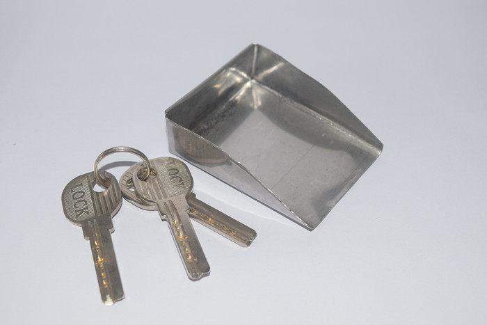 无磁不锈钢簸箕小号畚箕不生锈实验斗子簸箕