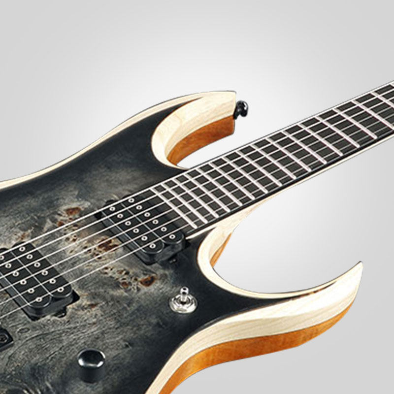 长城乐器ibanez依班娜铁标系列rgdix6pbskb电吉他白杨树瘤贴面