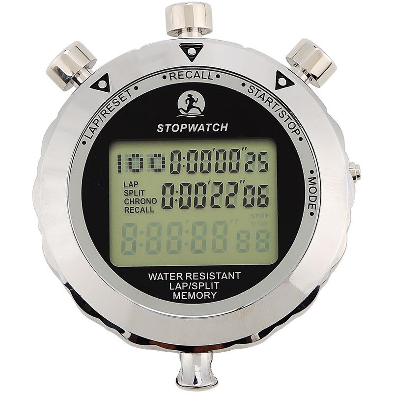 多功能金属裁判秒表计时器比赛电子训练跑表体育运动计时工具