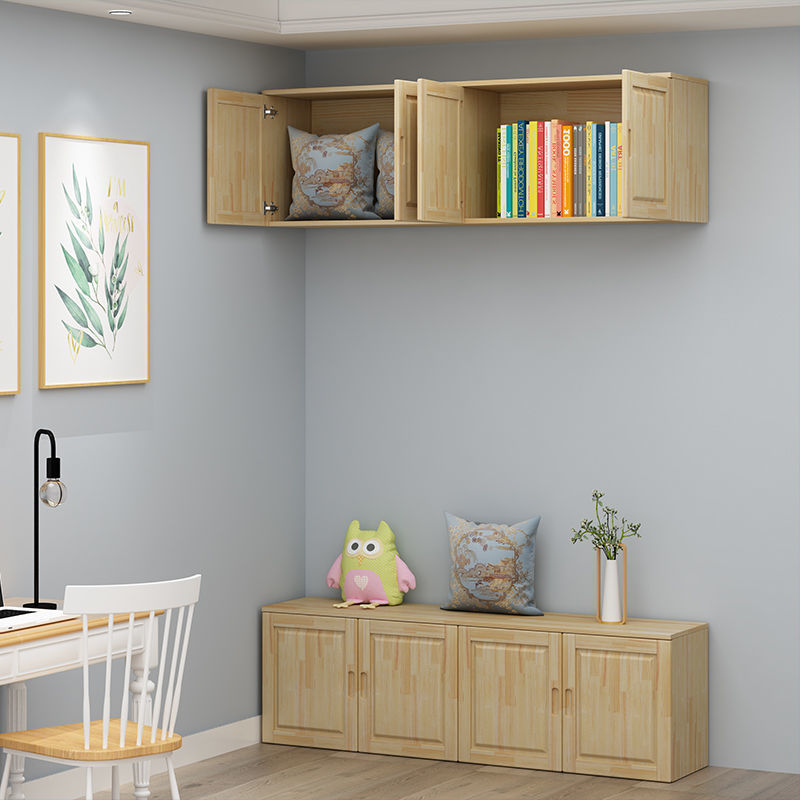 实木吊柜墙壁壁柜定制转角卧室简易厨房橱柜吊柜