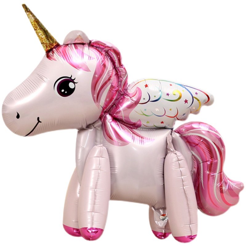 彩色气球小马宝莉派对装饰装饰布布置4d立体站立气球