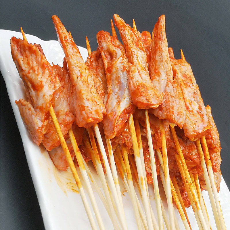 烧烤鸡翅尖小串100串冷冻新鲜鸡翅尖半成品网红铁板夺命小串免邮
