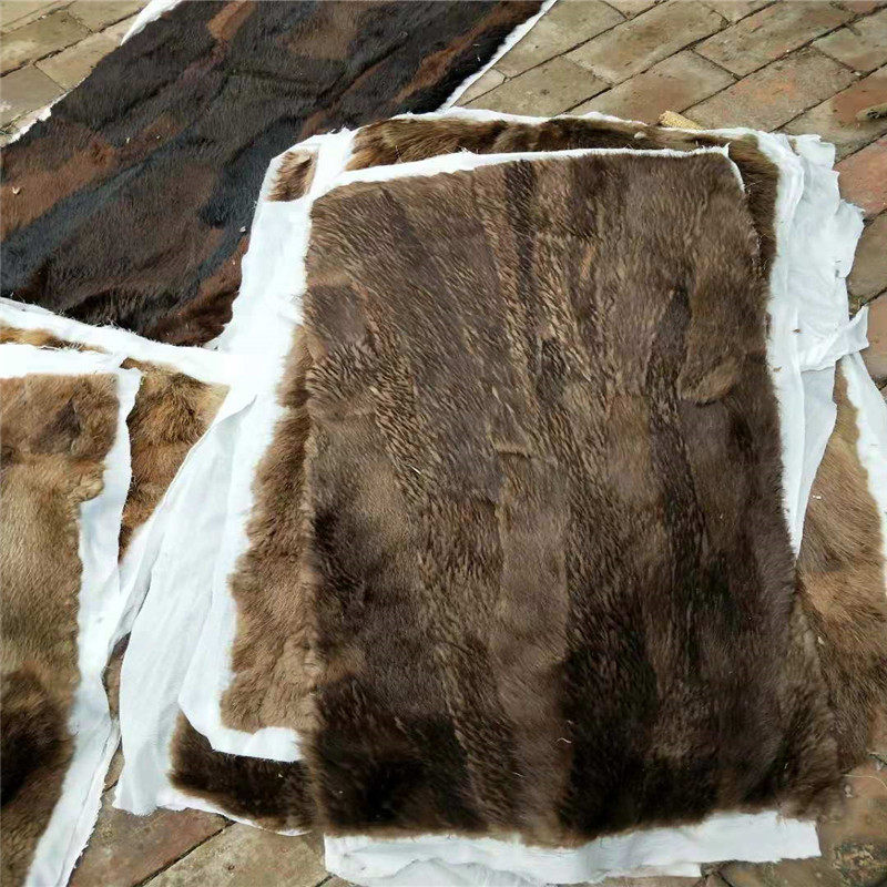 海狸拼皮毯子皮毛一体褥子皮草坐垫车垫子飘窗垫地毯diy包帽子料