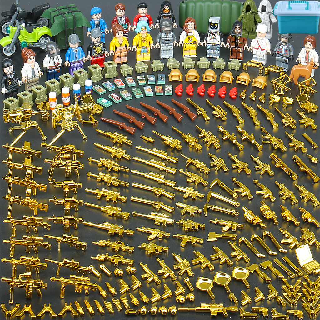 吃鸡乐高积木绝地求生战场全套拼装男孩子益智玩具塑料积木