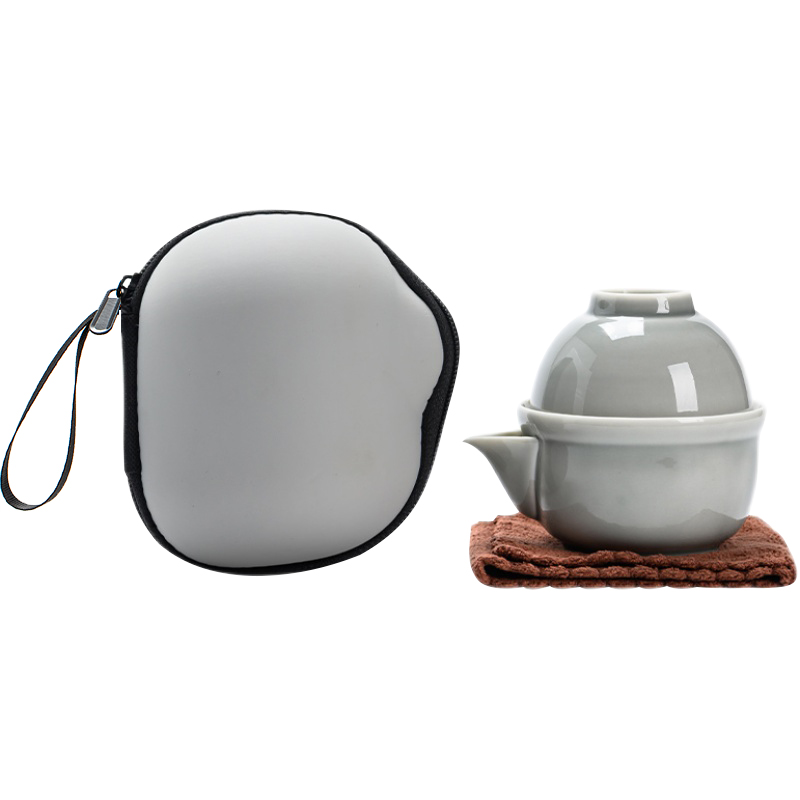 茶具快客功夫冰灰便携出差单人二杯一壶户外功夫茶具