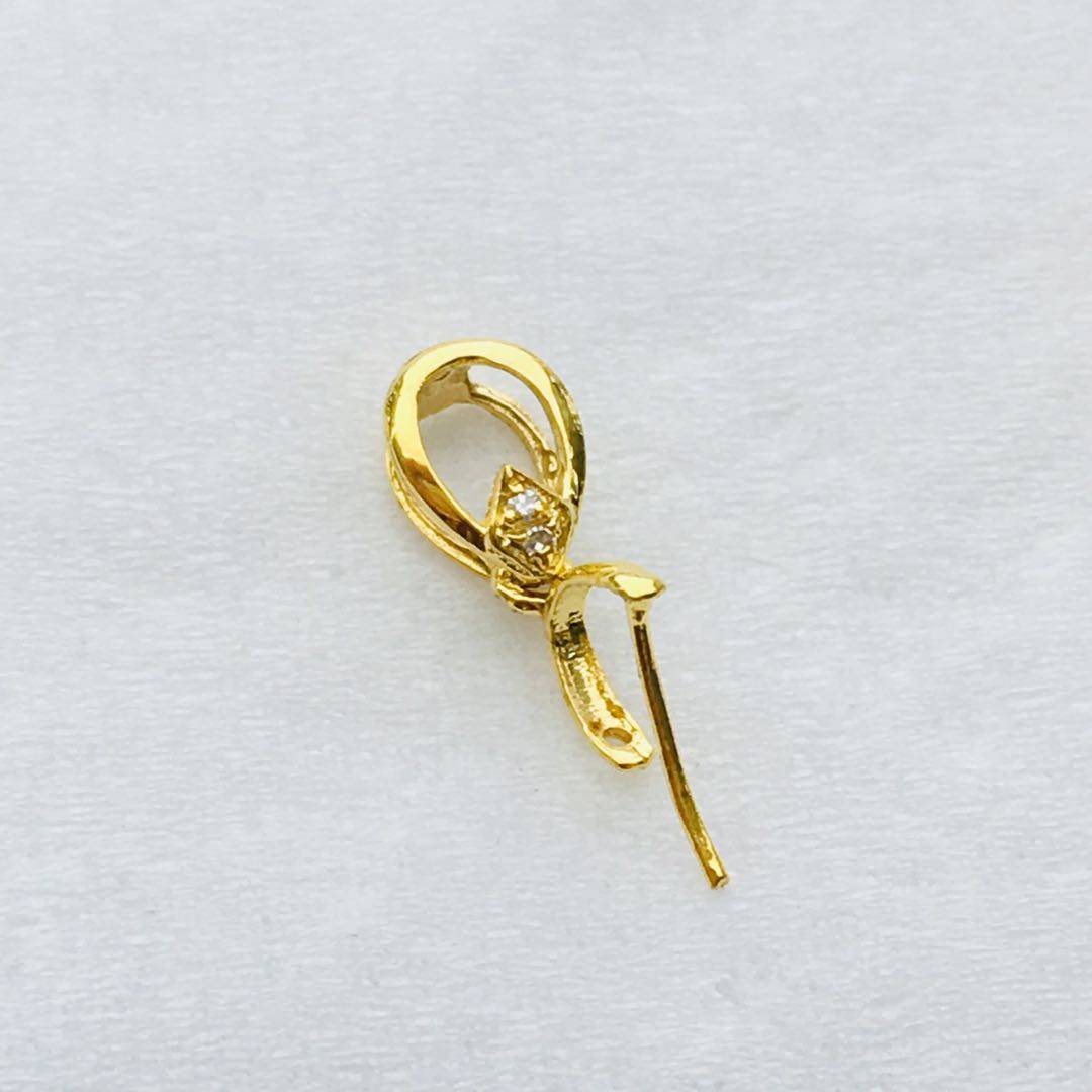 正品18k金扣au750翡翠扣头蜜蜡玉佛扣