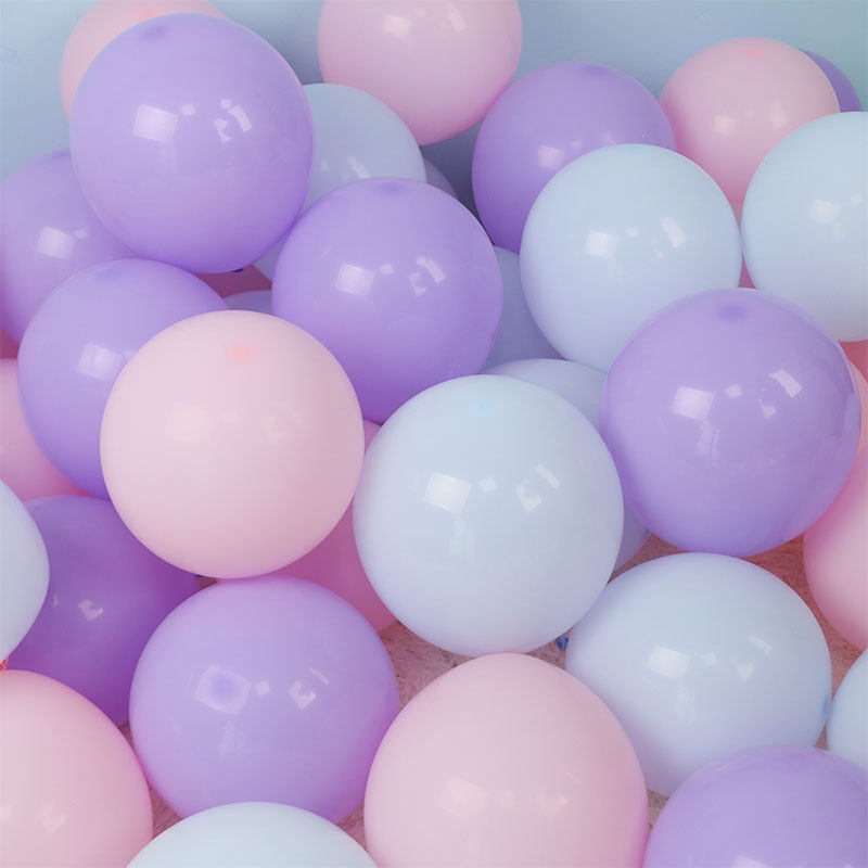 马卡龙粉色气球汽球装饰用品场景布置教室典礼幼儿园气球