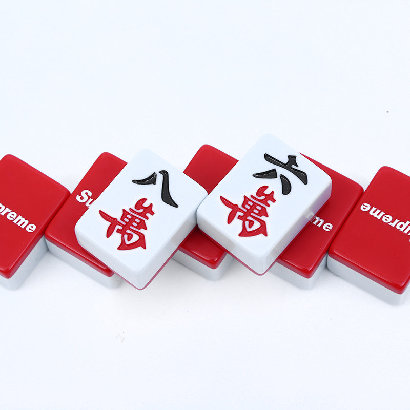 家用手搓麻将潮牌中大号手打麻将牌卡通麻将supreme麻将可定制