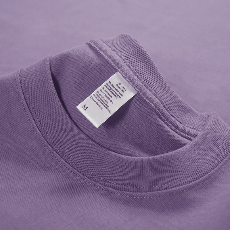 HWW葡萄紫圆领短袖T恤奶油紫色低饱和度纯棉香芋紫短袖t男女同款