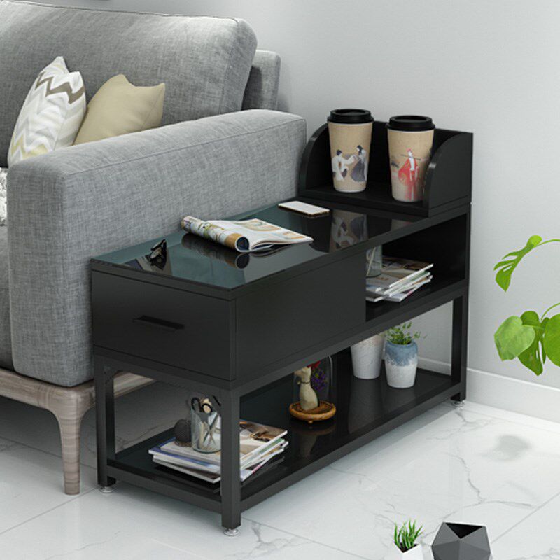 简约现代沙发边柜边几边角柜储物柜侧边客厅轻奢北欧边桌玻璃茶几