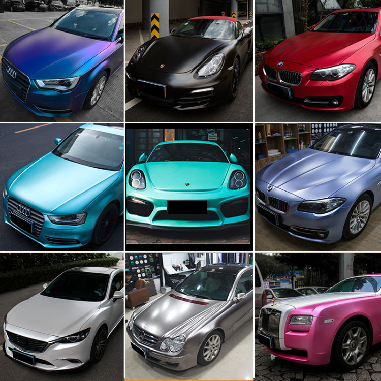 电光金属灰汽车改色膜车身亚光改装贴膜整车改色膜